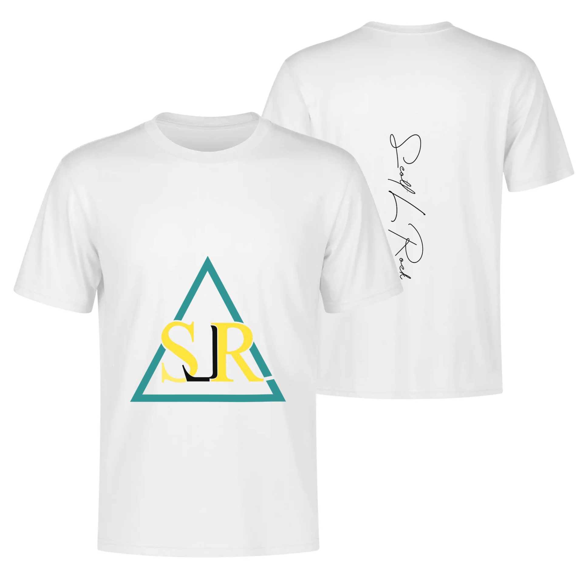 SLR Red/White Triangle Cotton Front & Back T-Shirt - Image 11