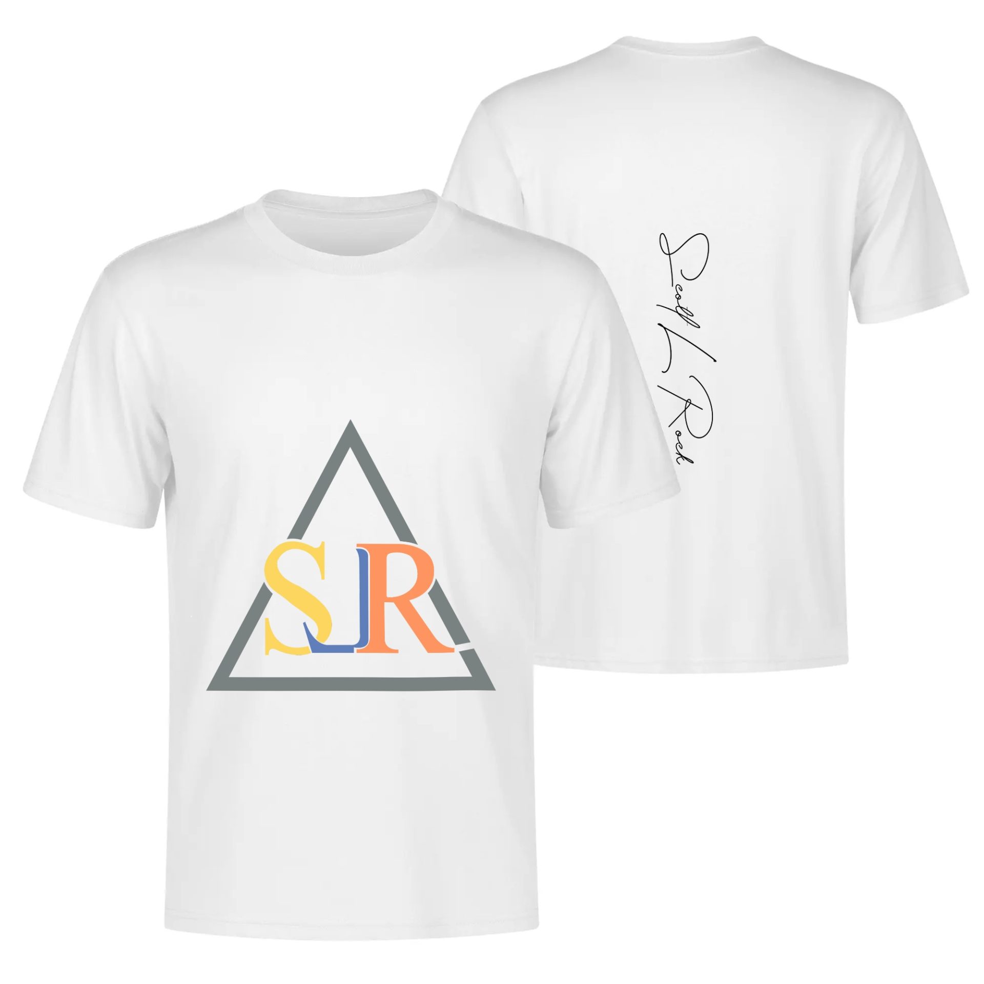 SLR Red/White Triangle Cotton Front & Back T-Shirt - Image 8