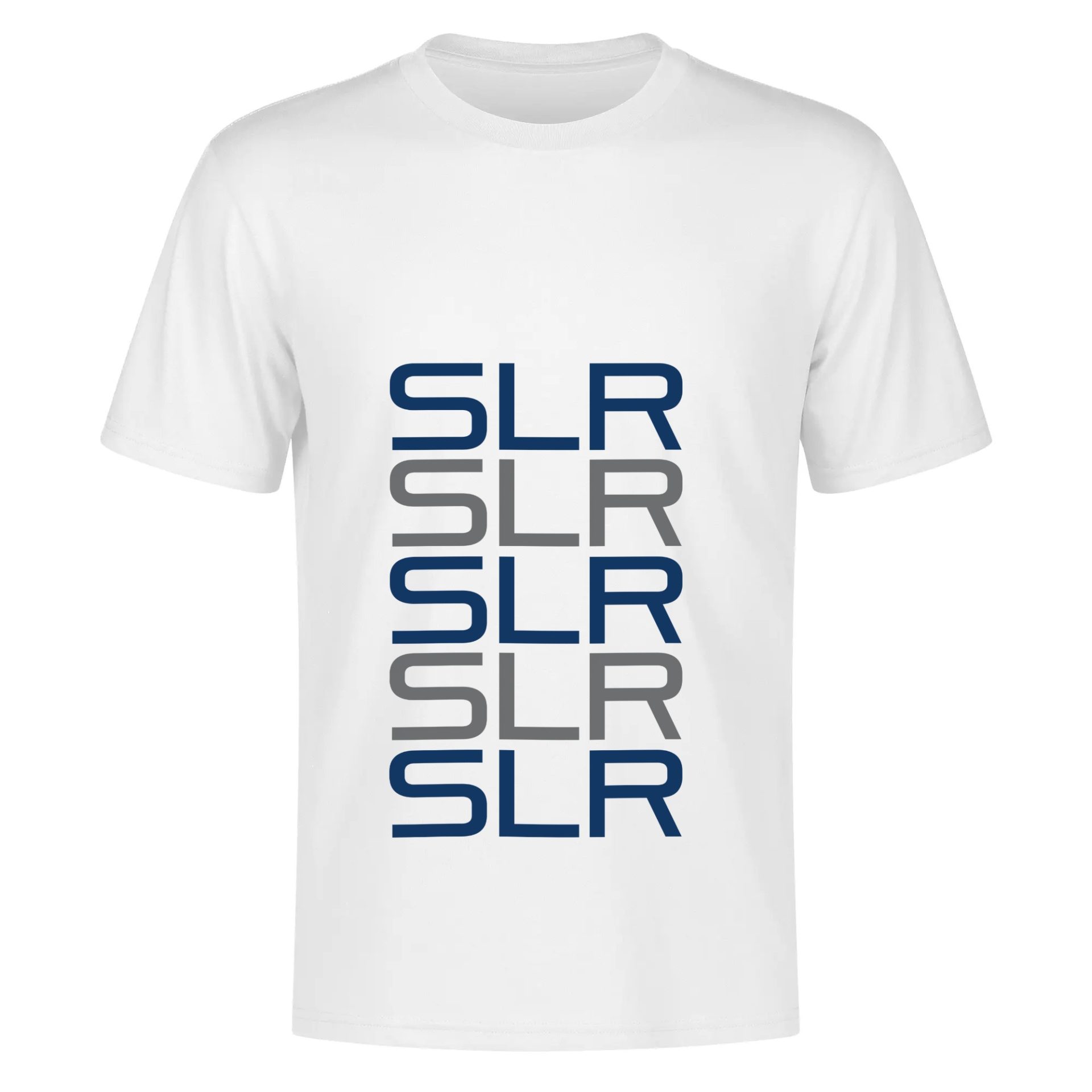 SLR Red, White, Blue Logo Men’s Cotton Front & Back T-Shirt - Image 5