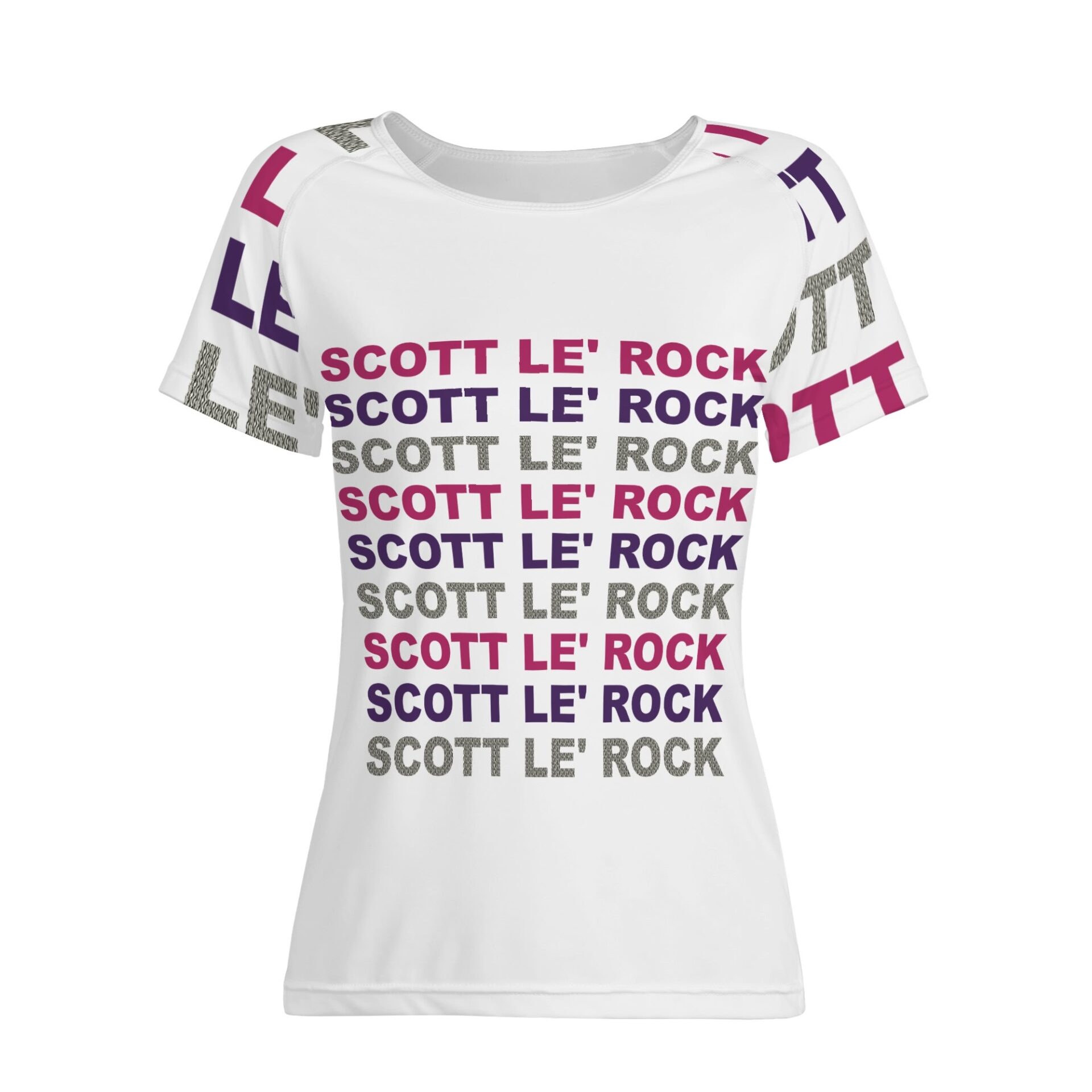 SLR WOMEN’S SLOGAN ALL OVER PRINT LOGO TSHIRT