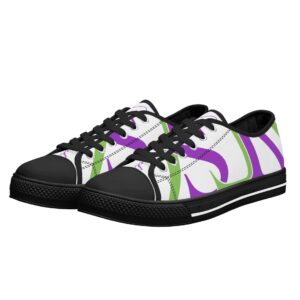 SLR Women’s PURPLE TRI-COLOR Low Top Canvas Shoes
