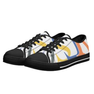 SLR GOLD TRI-COLOR LOGO Men’s Low Top Canvas Shoes