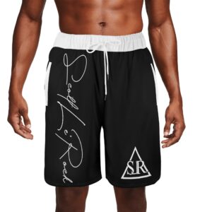 SLR Men’s BLACK/WHITE LOGO Swim Trunks
