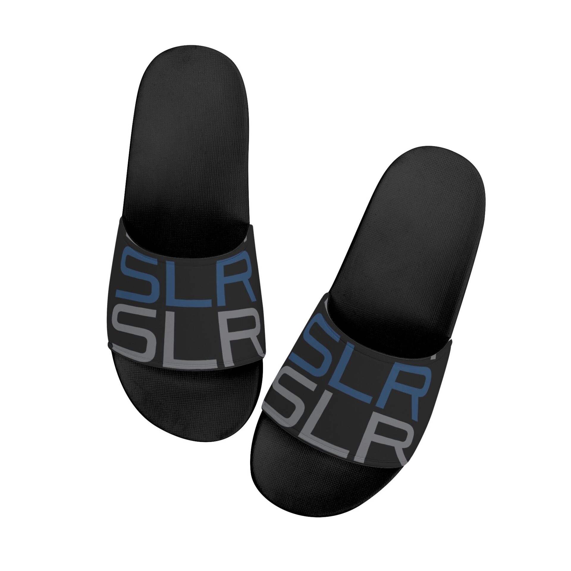 SLR men’s BLUE/GREY LOGO SANDALS - Image 2