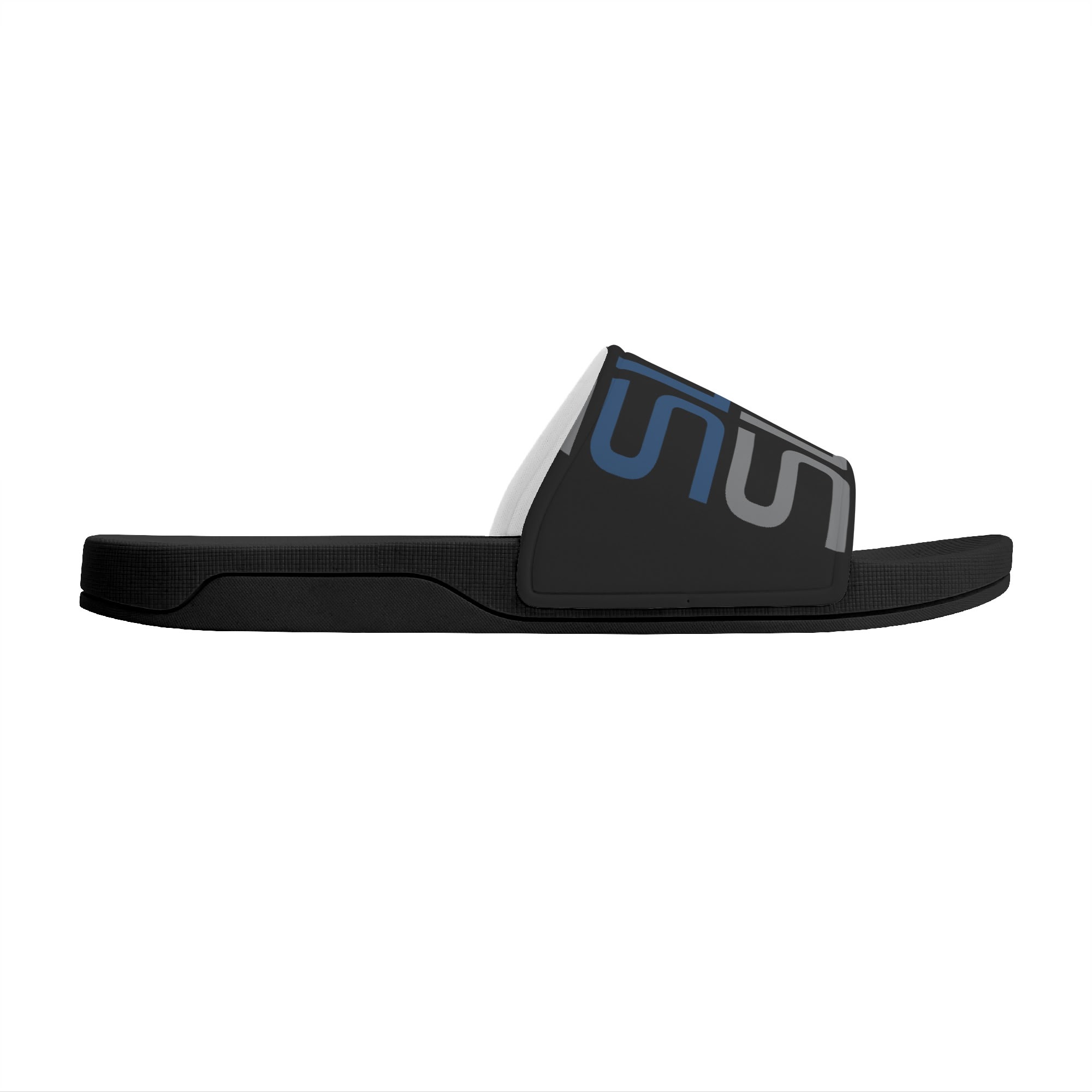 SLR men’s BLUE/GREY LOGO SANDALS - Image 4