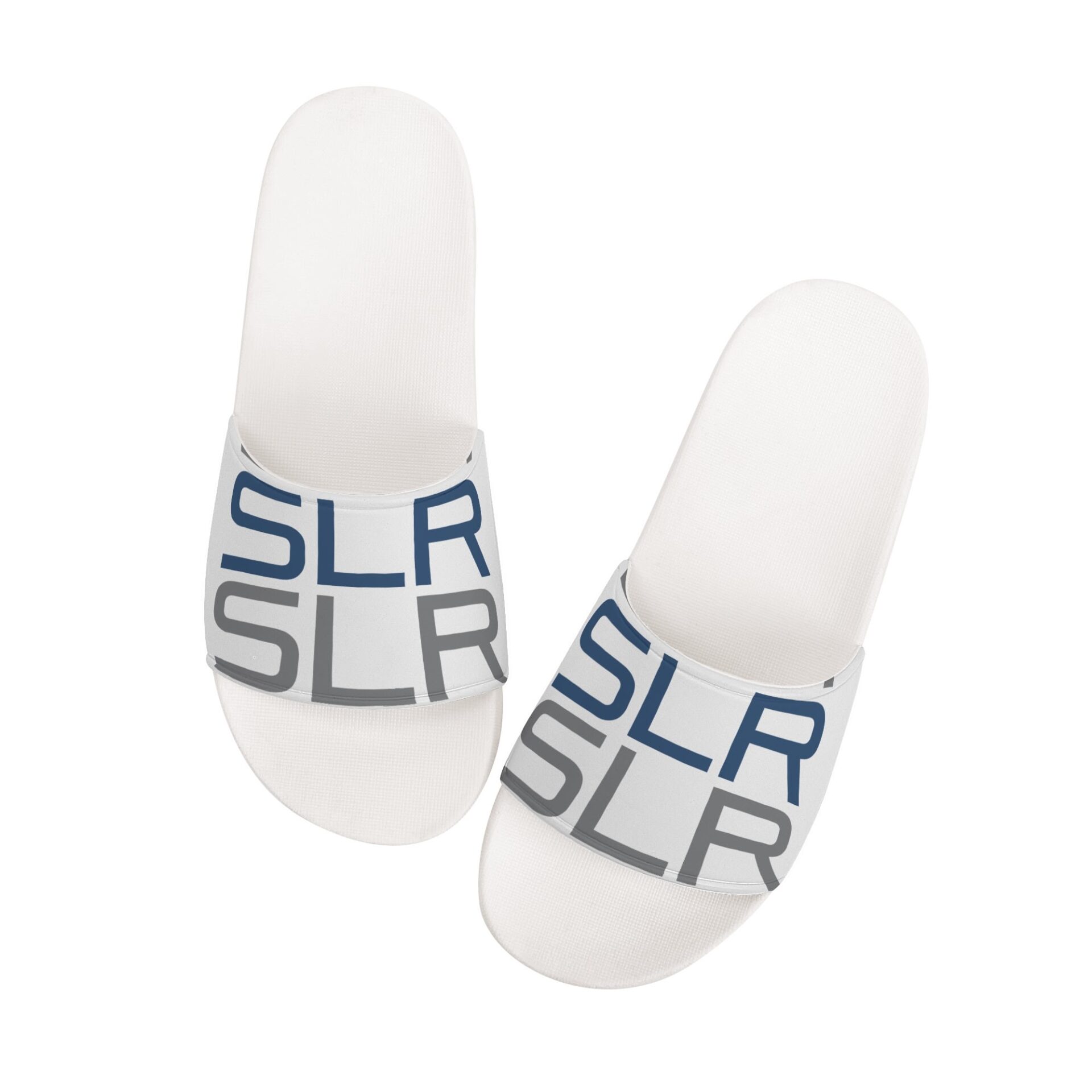 SLR men’s BLUE/GREY LOGO SANDALS - Image 2