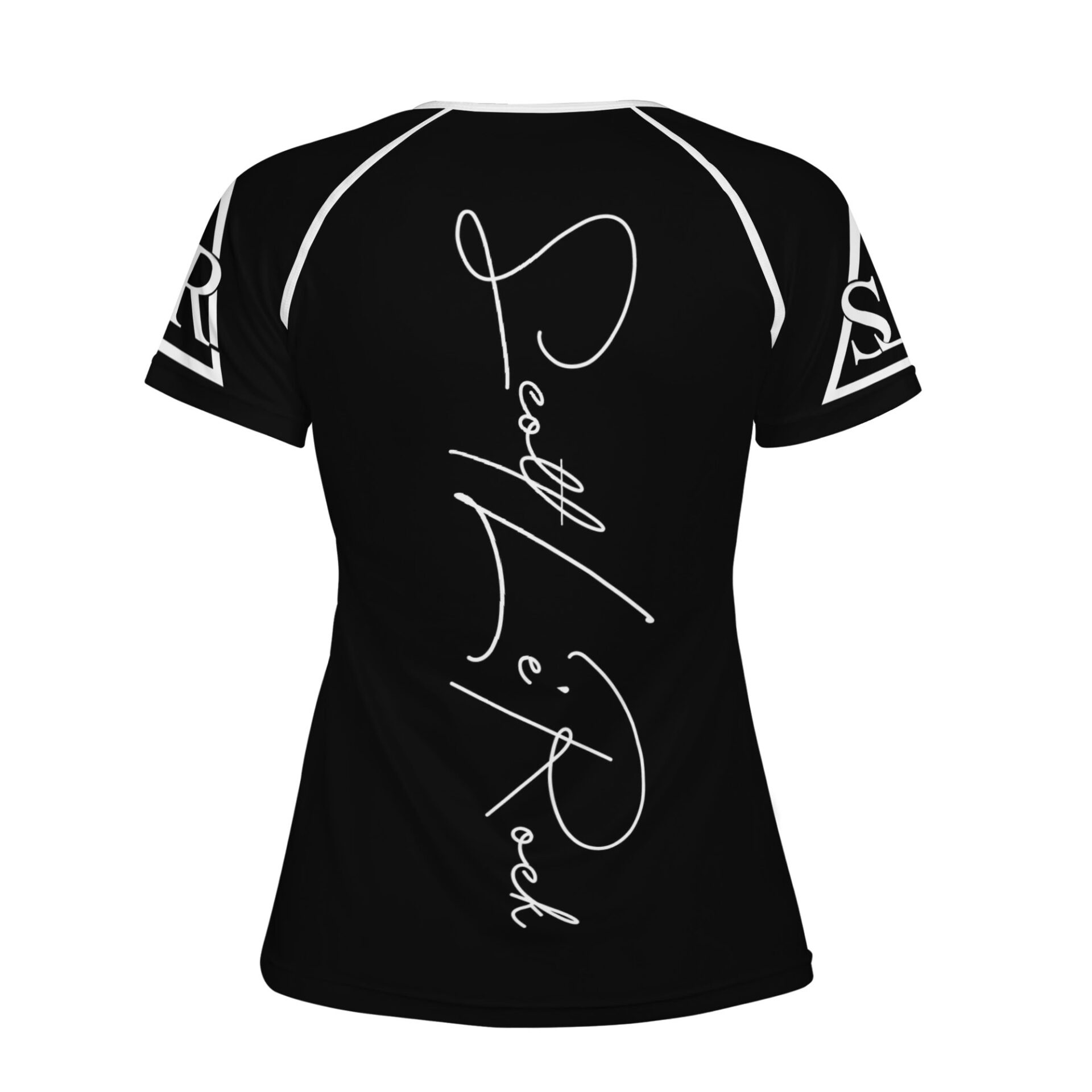 SLR WOMEN’S BLACK/WHITE ALL OVER TSHIRT - Image 2