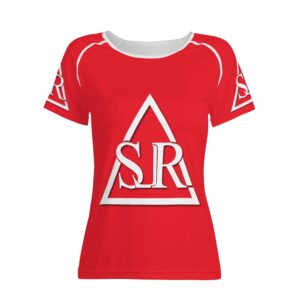 SLR WOMEN’S RED/WHITE ALL OVER TSHIRT