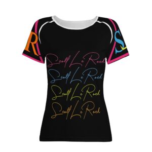 SLR WOMEN’S BLACK/PINK TRI-COLOR LOGO TSHIRT