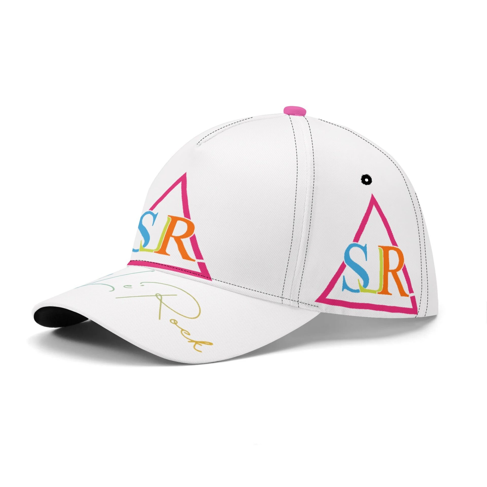 SLR WHITE/PINK TRI-COLOR Baseball Cap - Image 2