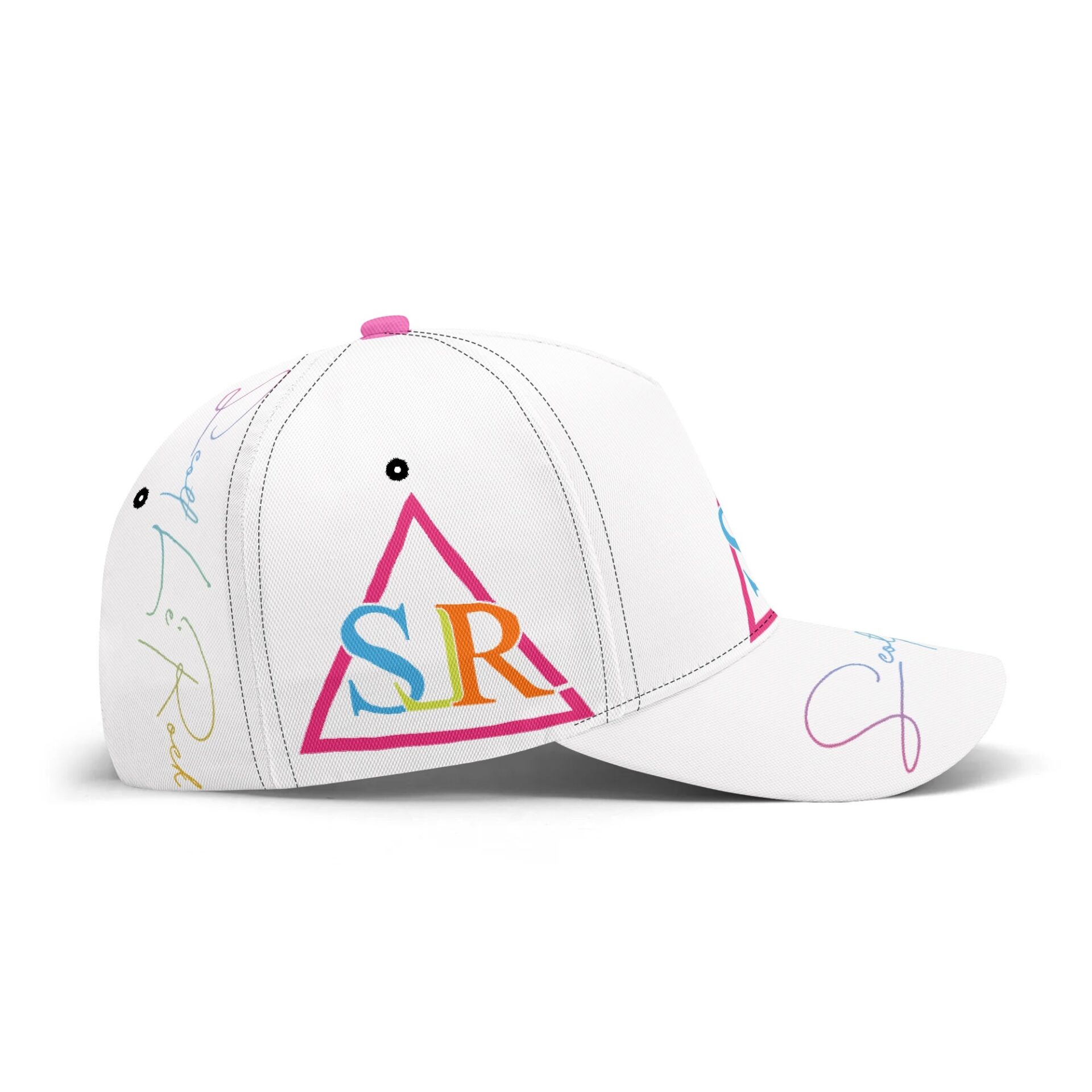 SLR WHITE/PINK TRI-COLOR Baseball Cap - Image 4
