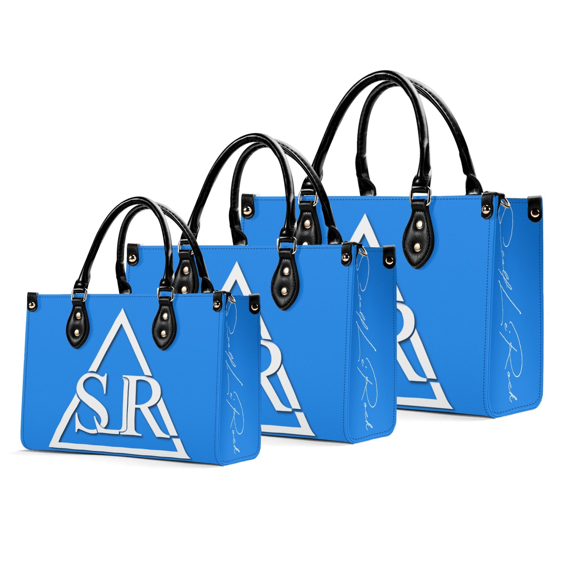 SLR WOMEN’S POWDER BLUE LEATHER SCOTT BAG - Image 6