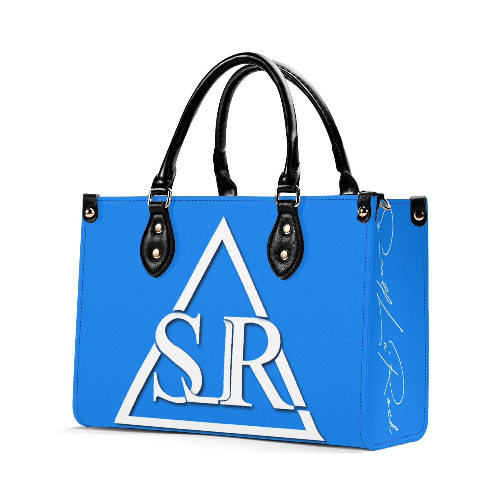 SLR WOMEN’S POWDER BLUE LEATHER SCOTT BAG - Image 4