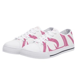 SLR Men’s WHITE/PINK Low Top Canvas Shoes