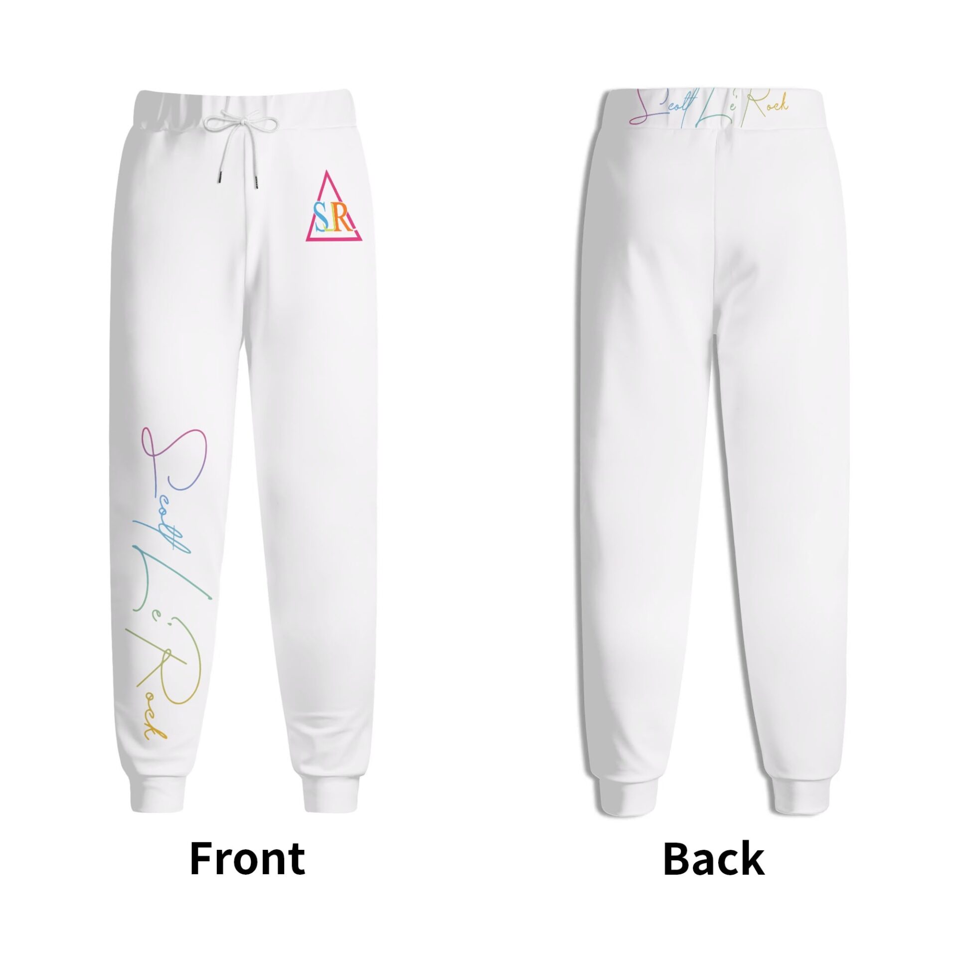 SLR WHITE/PINK TRI-COLOR Sweatpants - Image 3
