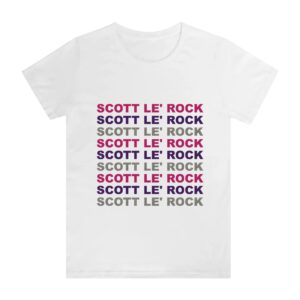 SCOTT LE ROCK MULTI-COLOR WORD LOGO t-shirt