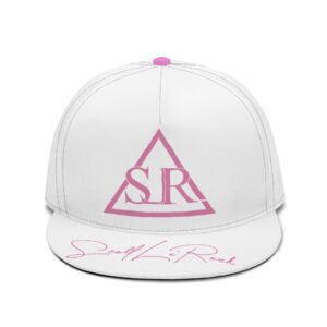 SLR WHITE, PINK TRI-ANGLE Snapbacks