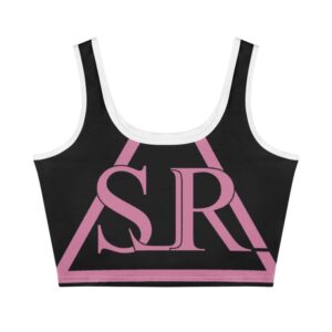 SLR Women’s Black/Pink Sleeveless Crop Top