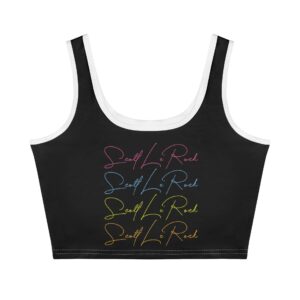 SLR Women’s Black/Tri-Color Sleeveless Crop Top #2