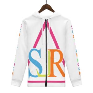 SLR Women’s White/Tri-color Zip Up Hoodie