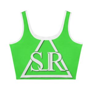 SLR Women’s Lime Green/White Sleeveless Crop Top