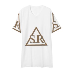 SLR Men’s Brown/White Short Sleeve V Neck Tees