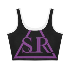 SLR Women’s Black/Purple Sleeveless Crop Top