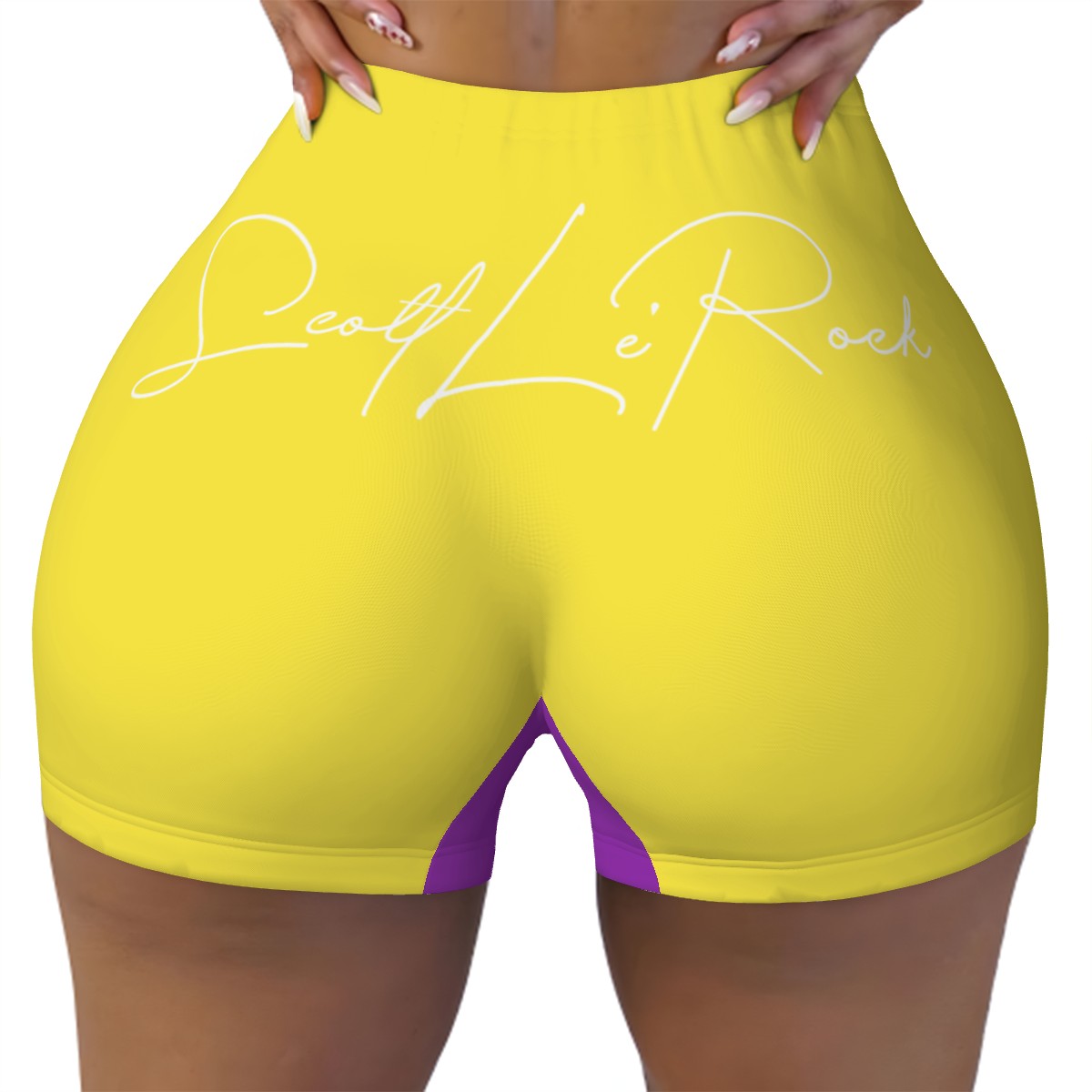 SLR Purple/Yellow Women’s Biker Shorts