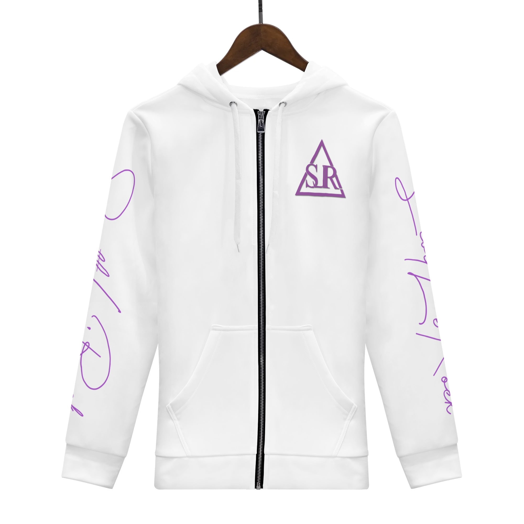 SLR White/Purple Women's Zip Up Hoodie