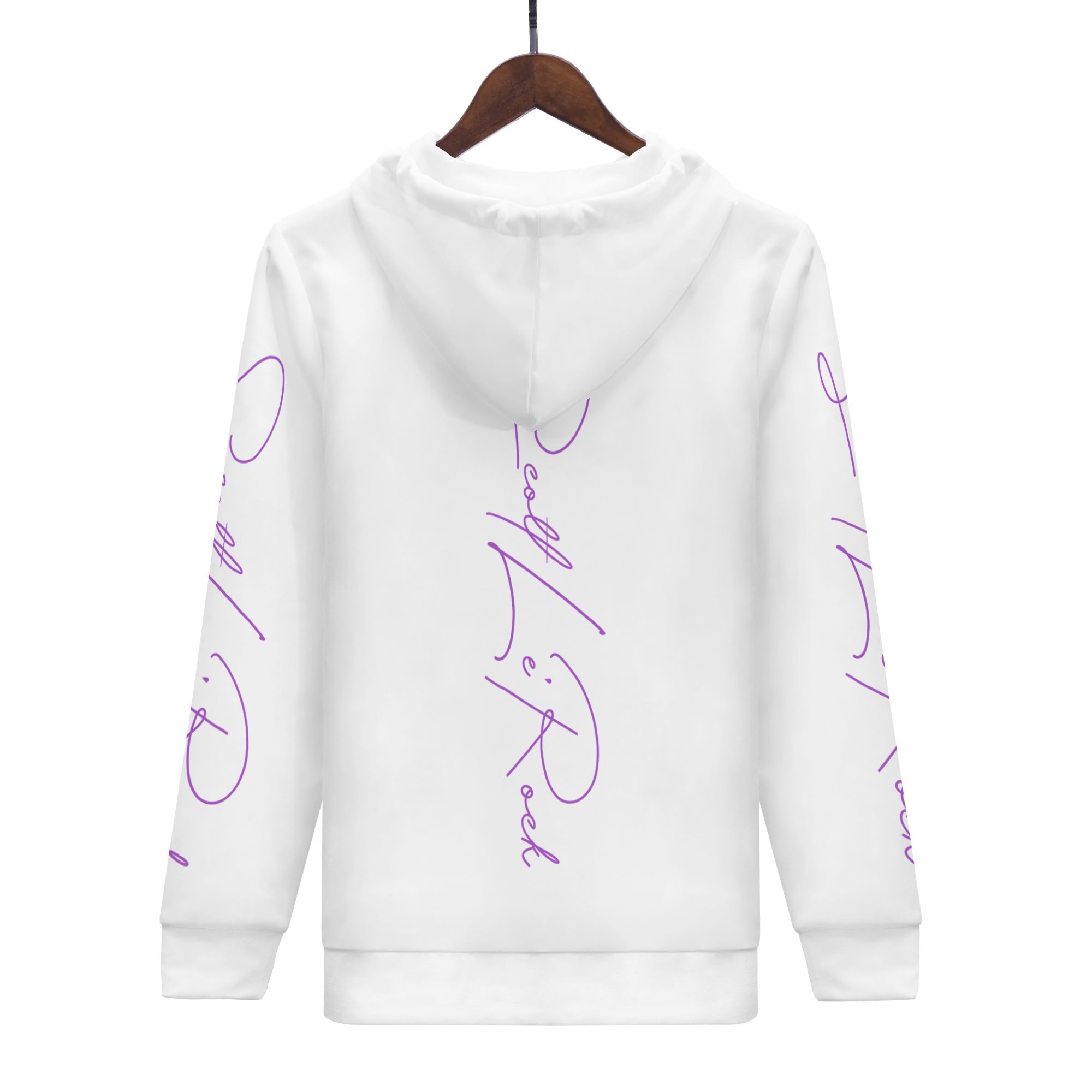 SLR White/Purple Women's Zip Up Hoodie - Image 2