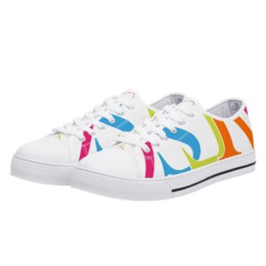 SLR PINK TRI-COLOR SIGNATURE LOGO  Low Top Canvas Shoes