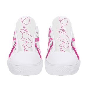 SLR PINK & LAVANDER LOGO Women's Low Top Canvas Shoes
