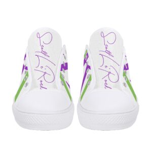 SLR Women's PURPLE TRI-COLOR Low Top Canvas Shoes